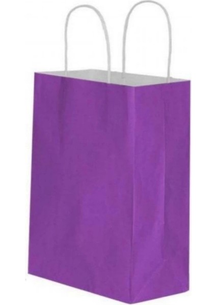 Lila Kraft Çanta Küçük Boy 18X8X24 cm 25 Adet fiyatları