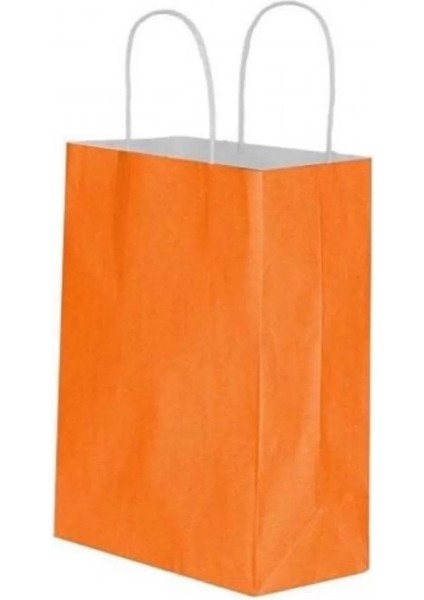 Turuncu Kraft Çanta Küçük Boy 18X8X24 cm 25 Adet fiyatları