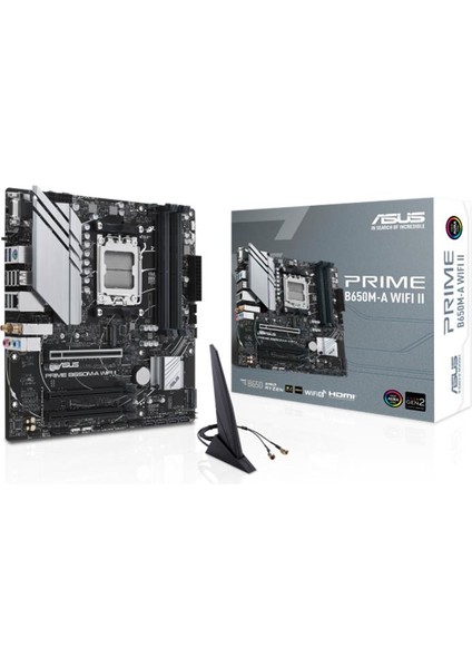 Prıme B650M-A Wıfı Iı Ddr5 6400MHZ 1xvga 1xhdmı 1xdp 2xm.2 USB 3.2 Matx Am5(Amd Am5 9000/8000/7000 Seri Ile Uyumlu)