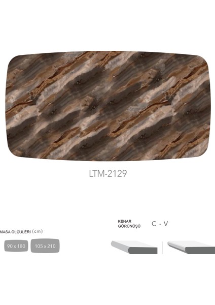 Cdf Masa Tablası 105X210 - DCLTM2129