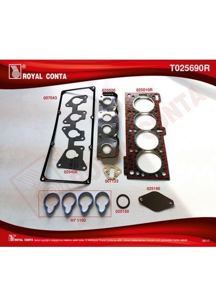 Mtxdpn Üst.takim Conta Std. R19-CLIO-MGN-1.6 K7M Enj 8V