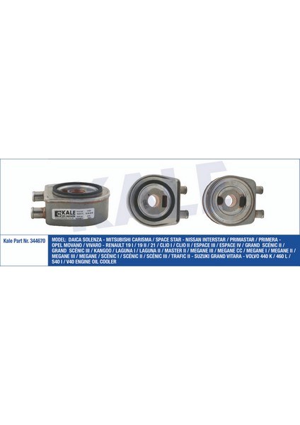 Mtxdpn Yağ Soğutucu Trafic Ii F9Q