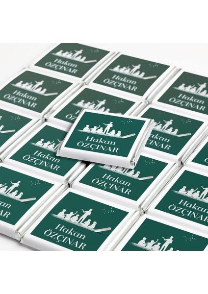 Isimli Öğretmenler Günü Hediyesi (40 Adet Madlen Çikolata) (Asetat Kutu) Yeşil fiyatları