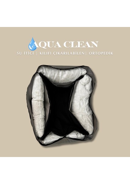 Aqua Clean, Su Itici Kumaş, Ortopedik, Kılıfı Çıkarılabilir, Kaymaz Tabanlı Kedi ve Köpek Yatağı