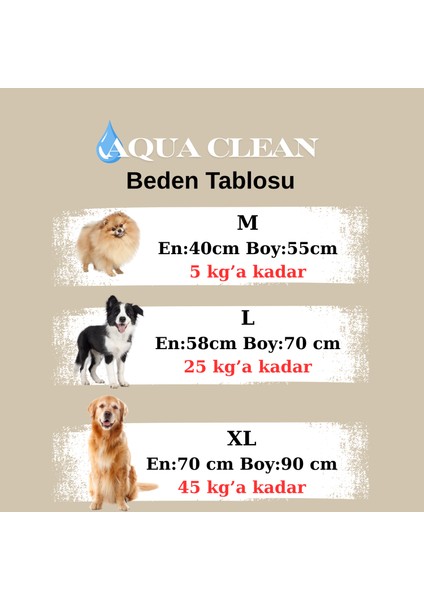 Aqua Clean, Su Itici Kumaş, Ortopedik, Kılıfı Çıkarılabilir, Kaymaz Tabanlı Kedi ve Köpek Yatağı