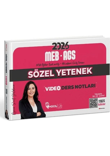2026 Meb-Ags Sözel Yetenek Video Ders Notları - Öznur Saat Yıldırım