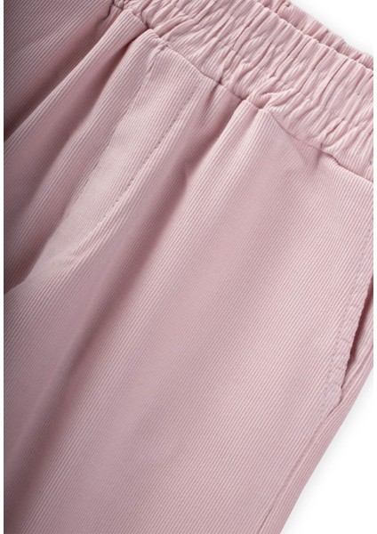 Kadife Pantolon 4-12 Yaş Pudra Pembe modelleri