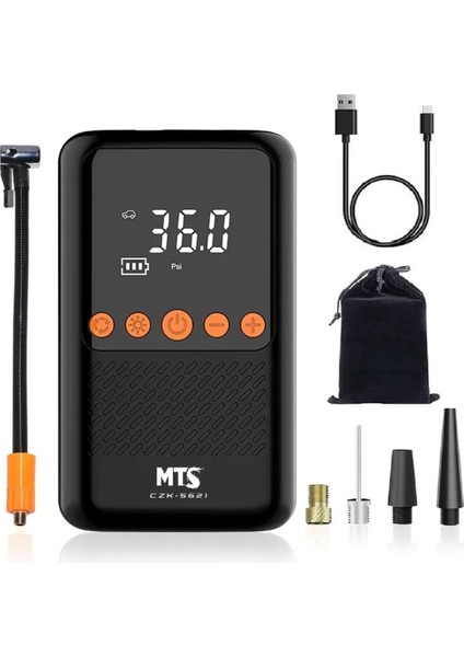 Motosiklet ve Bisiklet Şarjlı Lastik Şişirme Cihazı 150PSI Akülü Hava Kompresörü