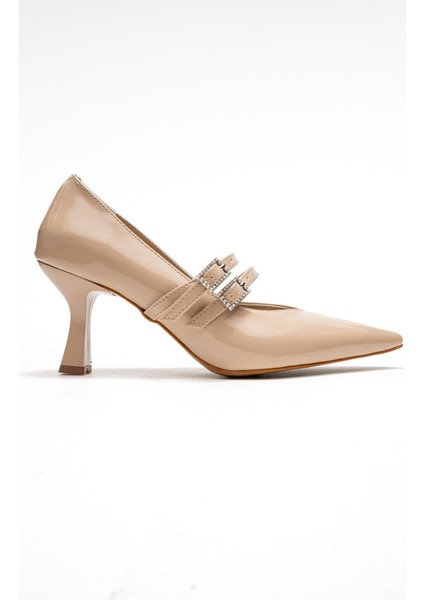 Kadın 2 Biyeli Topuklu Ayakkabı; Ten Rugan fiyatları