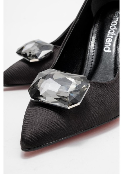 Elmas Taşlı Kadın Stiletto Ayakkabı Siyah modelleri