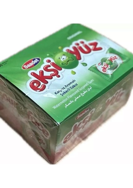 Ekşi Yüz Karpuz Aromalı Şekerli Sakız 100LÜ 350GR fiyatları