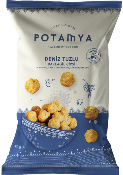 Zeytinyağlı Deniz Tuzlu Baklagil Cipsi 50g