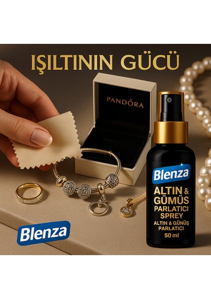 Altın,Gümüş ve Takı Mücevher Parlatma Temizleme Sıvısı ve Altın Gümüş Parlatma Bezi Hediyeli