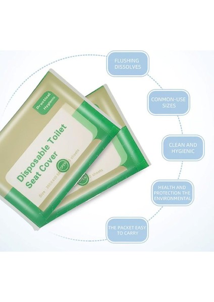 Hijyenik Su Da Çözünebilir Kullan-At Klozet Kapağı Örtüsü 10X10 Lu Paket fiyatları