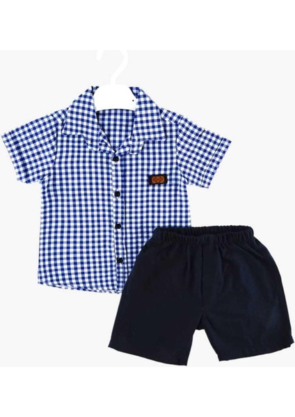 Erkek Çocuk Pitikareli Yazlık Kısa Kollu Gömlek Saten Şortlu 2li Takım Bayramlık Takım (Tam Kalıp) modelleri