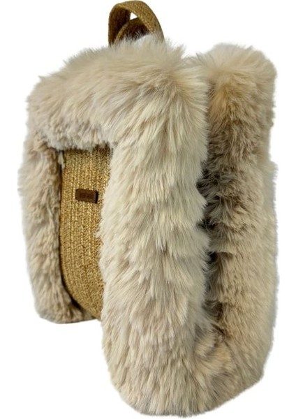 8560 El Yapımı Peluş Kürklü Model Tress Ip El Çantası / 24 cm x 27 cm modelleri