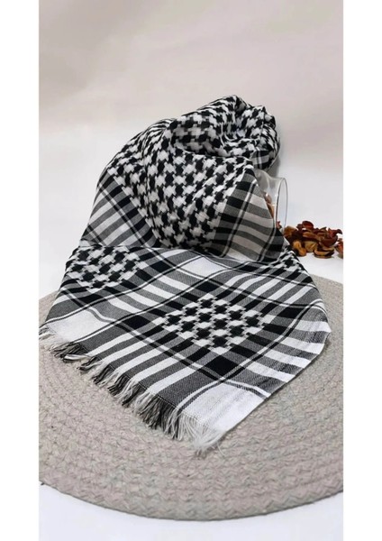 Filistin Kefiyesi 100 cm Kare Kefiye Filistin Puşisi, Unisex Puşi