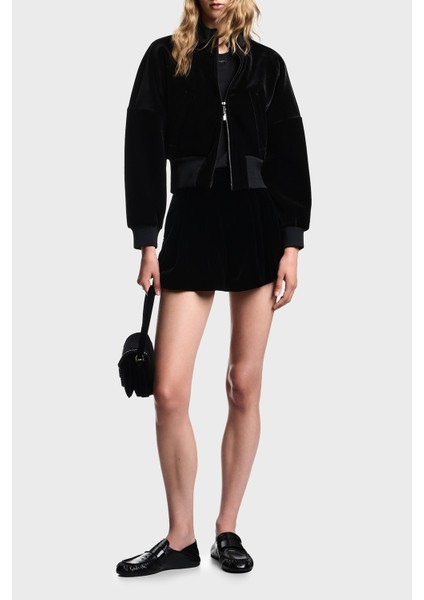 Sırtta Logo Detaylı Regular Fit Dik Yaka Şönil Mont Bayan Mont EW001368 AF16466 UC001 fiyatları