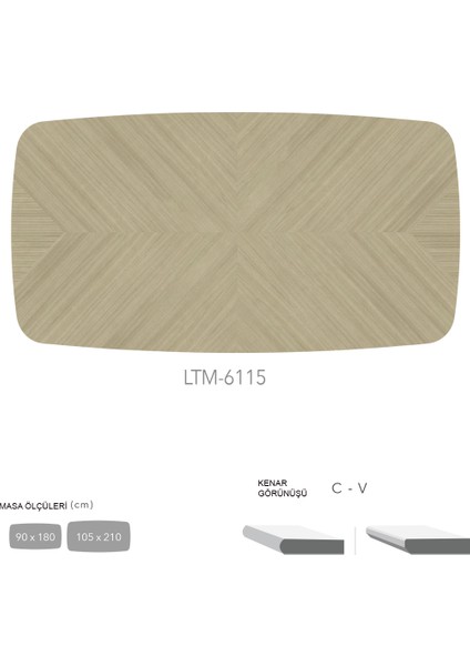 Cdf Masa Tablası 105X210 - DCLTM6115