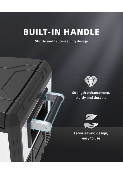 U50-D 50L Kompresörlü Taşınabilir Araç Dondurucu Buzdolabı