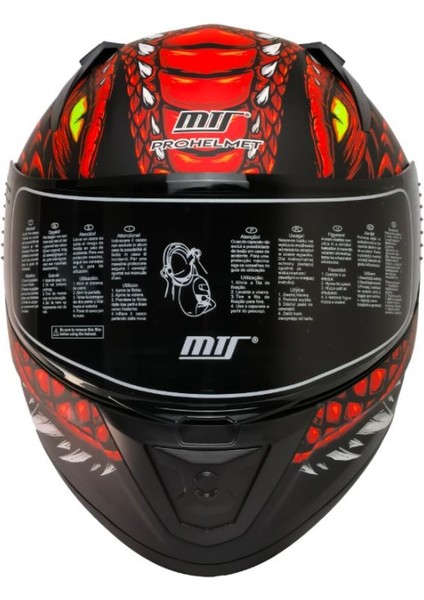 Motosiklet Kaskı Ecer 22.R06 Sertifikalı Double Vizör Full Face Kask Draglax Red