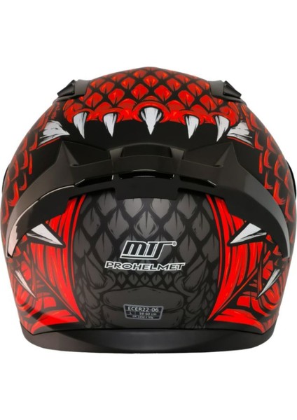 Motosiklet Kaskı Ecer 22.R06 Sertifikalı Double Vizör Full Face Kask Draglax Red fiyatları