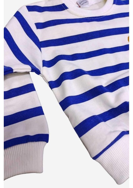 1-9 Yaş Çocuk Takım Ayıcıklı Nakışlı 2iplik Şardonlu Mevsimlik Alt Üst Ikili Unısex Yan Çizgili fırsatları