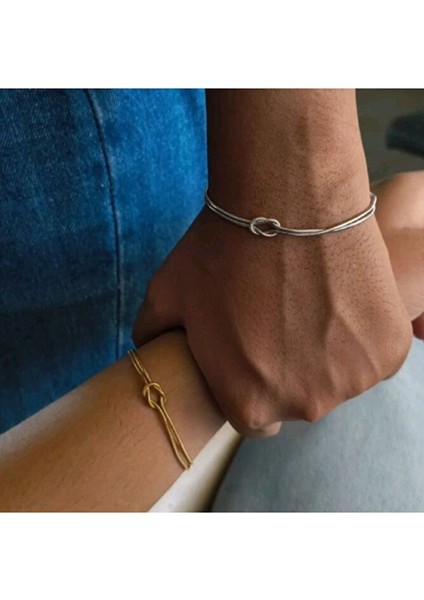 Çelik Bileklik Ikili Set Sevgili Dostluk Bilekliği Hediye Bileklik Çelik(1 Gold, 1 Gümüş) indirimleri