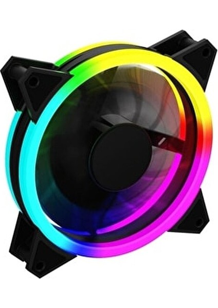 C-892 120 mm Kasa Fanı Gökkuşağı Işık ile Sessiz Çalışma 1300 RPM indirimleri