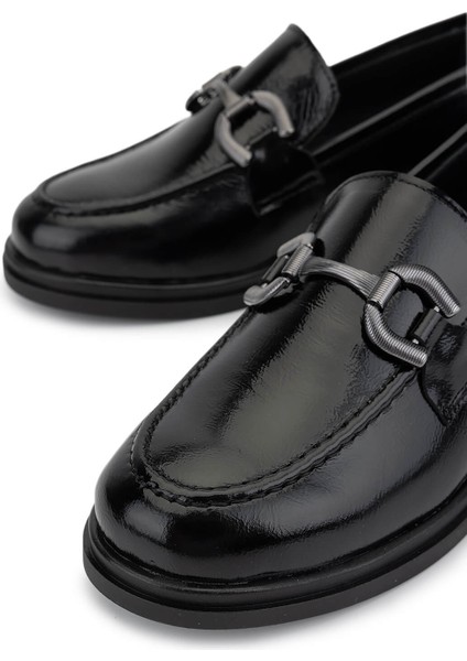 Kadın Hakiki Deri Siyah Rugan Loafer Ayakkabı 899 26101 Bn Ayk SK25-26 Sıyah Rgn modelleri