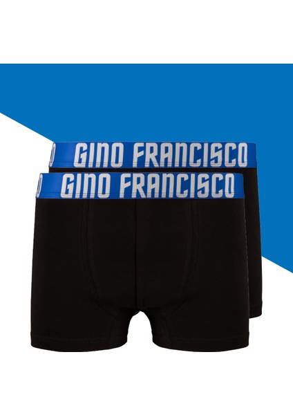 Mavi Pamuklu 2'li Erkek Boxer - Mood Collection