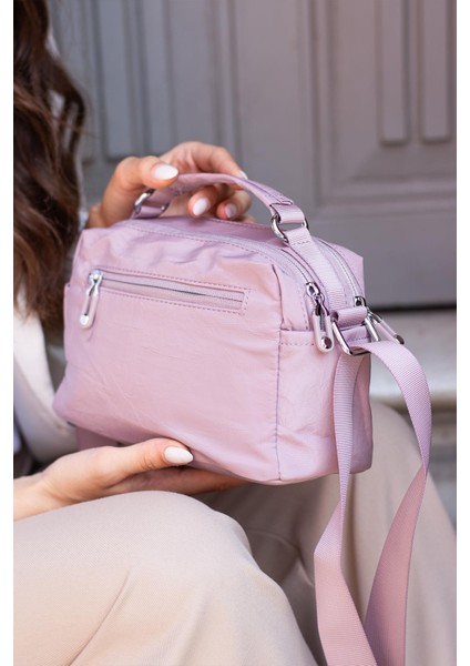 Kadın Günlük, Su Geçirmez Paraşüt Kumaş Ayarlanabilir Çapraz Askılı Çanta Pudra