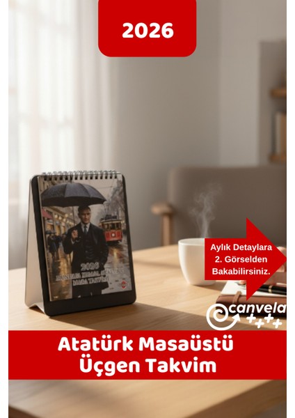 Gazi Mustafa Kemal Atatürk Masaüstü 2026 Yılı Takvimi Cumhuriyetimizin 103. Yılına Özel Seri