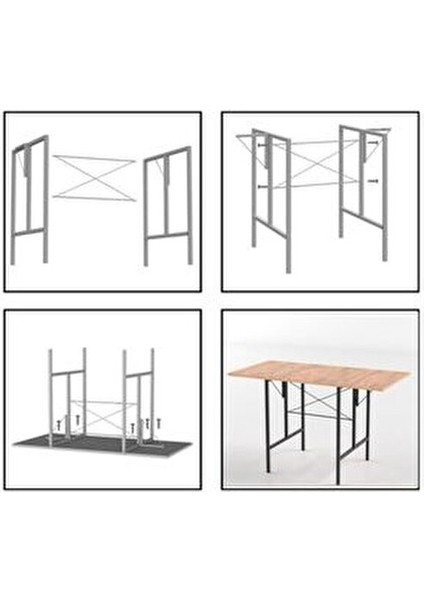 Katlanır Mutfak Masası Modern Ahşap Tasarım 1625 Kullanışlı ve Şık fırsatları