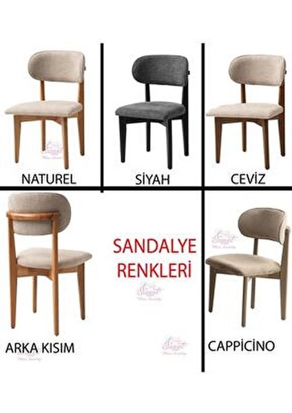 Sweet Home Modern MDF Masa Sandalye Takımı 4 Adet Beyaz Renk Açılır Tasarım 80x140 cm