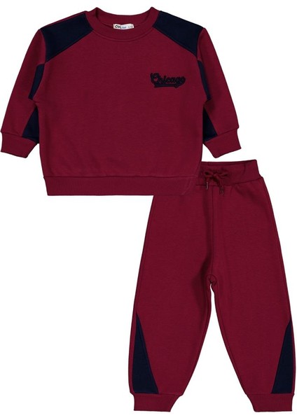 Chıcago Nakışlı 2-5 Yaş Eşofman Takımı - Bordo 3-4 Yaş modelleri