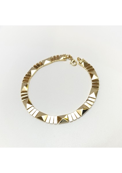 Bagetli Piramit Bileklik Künye 14 Ayar Altın Hd Videolu fiyatları