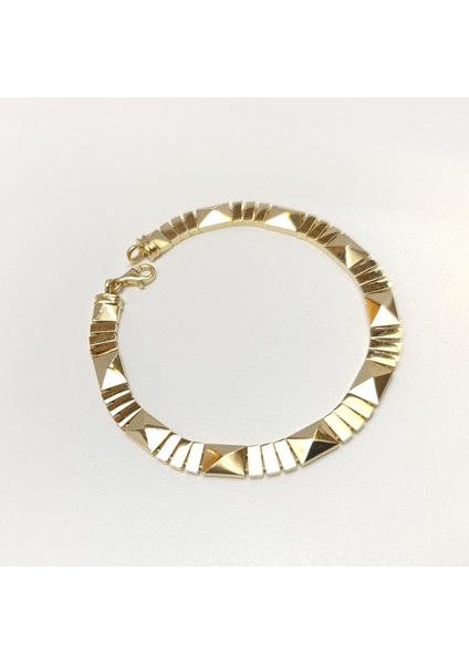 Bagetli Piramit Bileklik Künye 14 Ayar Altın Hd Videolu fırsatları