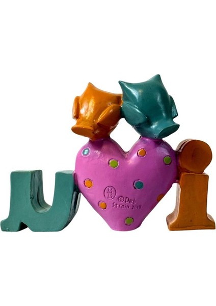 9032 I Love U Mum Yazılı Sevimli Dekoratif Biblo fırsatları