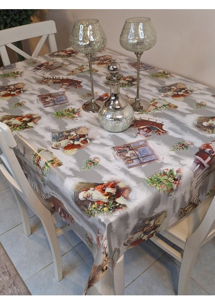 Yeni Yıl Desenli Elyaflı Pvc Masa Örtüsü – Silinebilir ve Su Geçirmez Muşamba fiyatları