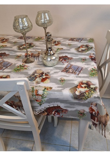 Yeni Yıl Desenli Elyaflı Pvc Masa Örtüsü – Silinebilir ve Su Geçirmez Muşamba modelleri