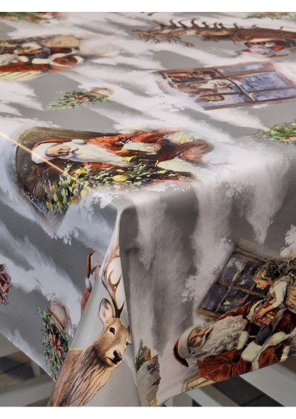 Yeni Yıl Desenli Elyaflı Pvc Masa Örtüsü – Silinebilir ve Su Geçirmez Muşamba indirimleri