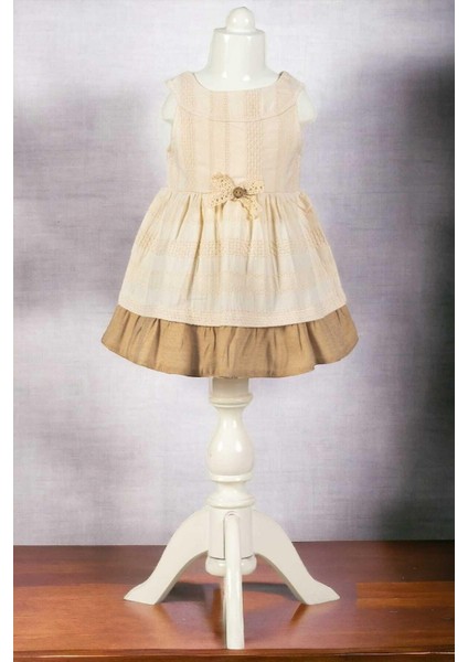 Kız Bebek/çocuk Fiyonklu Yazlık Elbise %100 Pamuk