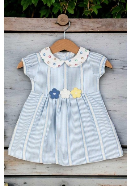 %100 Pamuk Kız Bebek/çocuk Bebe Yaka Çiçekli Büzgü Kol Elbise Organik fiyatları