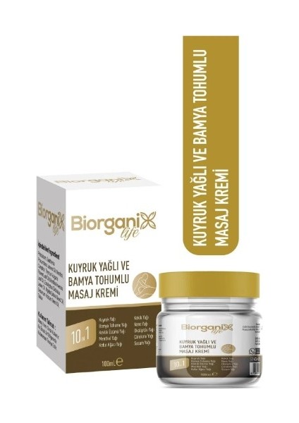 Kuyruk Yağlı ve Bamya Tohumlu Krem 100 ml – Kas ve Eklem Rahatlatıcı Isıtıcı Etkili