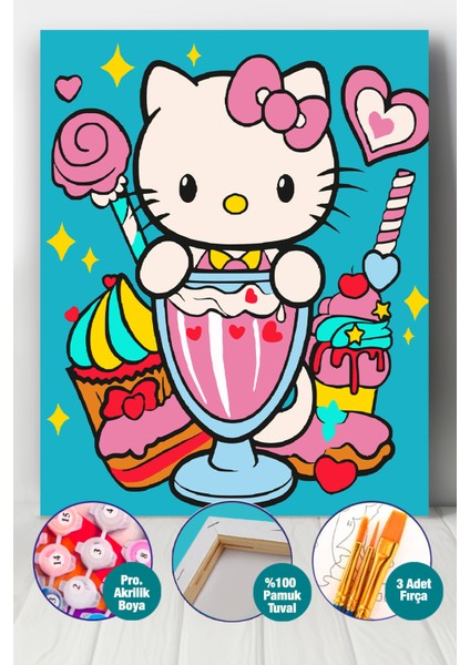 Milkshake Kitty Sayılarla Boyama Seti