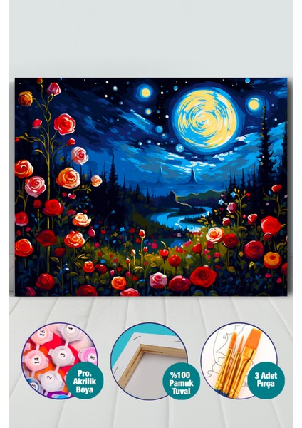 Gecenin Gülü Sayılarla Boyama Seti