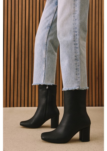 , Kadın Topuklu Bot 1531044Z4007 Siyah