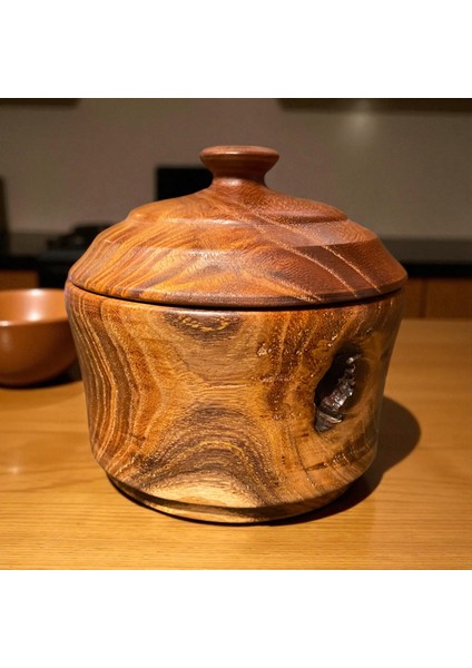 🍯✨ El Yapımı Akasya Ağacından Ahşap Şekerlik