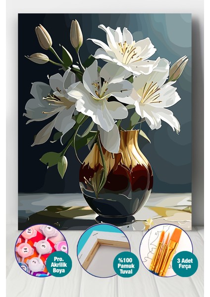 Yasemin Çiçeği Sayılarla Boyama Seti